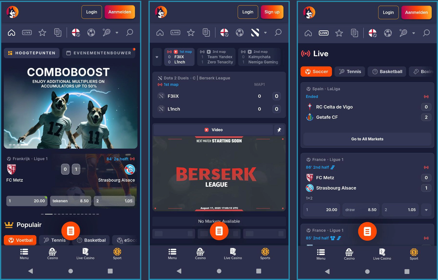 Live inzetten tijdens sportwedstrijden